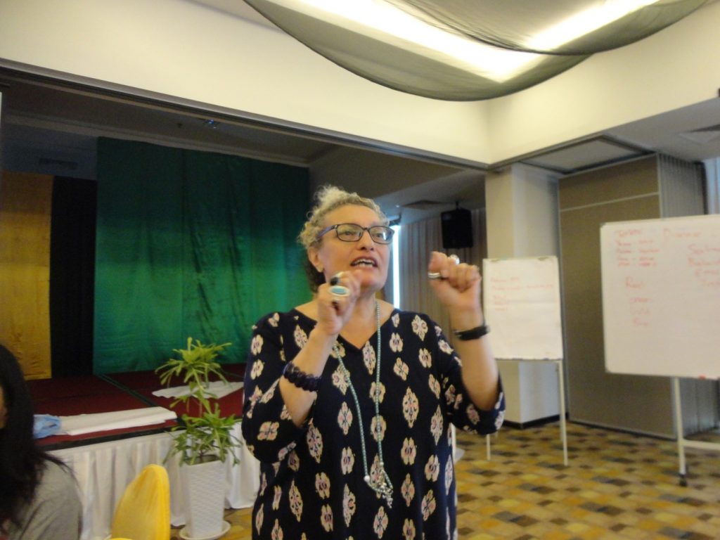 Here I am giving a presentation on Orangutan Behavior (explaining how similar it can be to Human behavior)