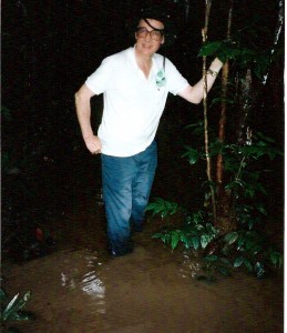 Roger crossing crocodile infested swamp